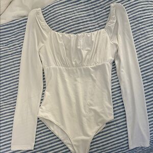 Princess Polly Cream Long Sleeve Bodysuit